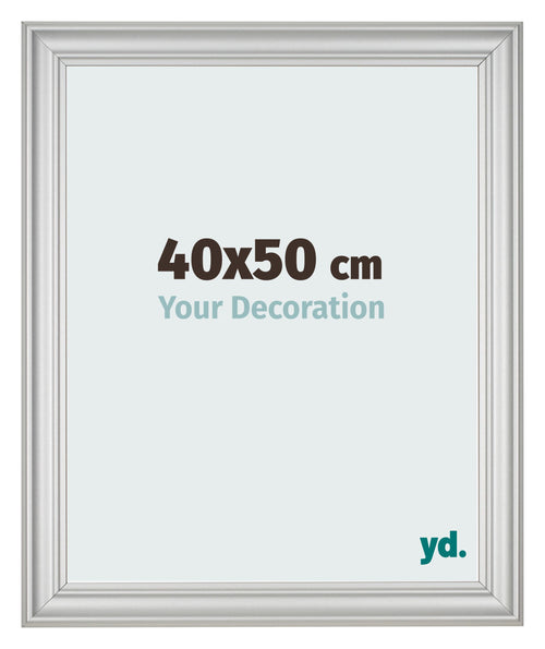 Bilderrahmen 40x50cm Silber Matt MDF Lazio Vorne Messe | Yourdecoration.de