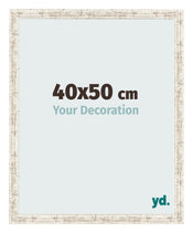 Bilderrahmen 40x50cm Weiß Vintage MDF Bologna Vorne Messe | Yourdecoration.de
