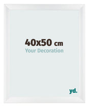 Bilderrahmen 40x50cm Weiß Vintage MDF Pisa Vorne Messe | Yourdecoration.de