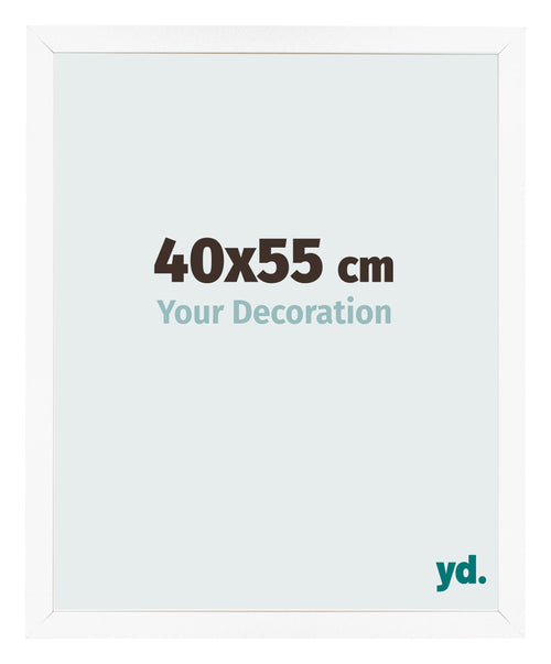 Bilderrahmen 40x55 cm Weiss Matt MDF Bologna Vorne Messe | Yourdecoration.de