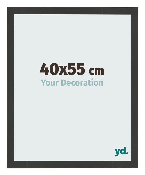Bilderrahmen 40x55cm Schwarz Gemasert MDF Bologna Vorne Messe | Yourdecoration.de