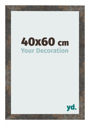 Bilderrahmen 40x60 cm Oxidiertes Metall MDF Bologna Vorne Messe | Yourdecoration.de