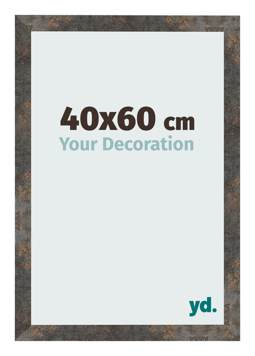 Bilderrahmen 40x60 cm Oxidiertes Metall MDF Bologna Vorne Messe | Yourdecoration.de