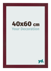 Bilderrahmen 40x60 cm Weinrot Gewischt MDF Bologna Vorne Messe | Yourdecoration.de