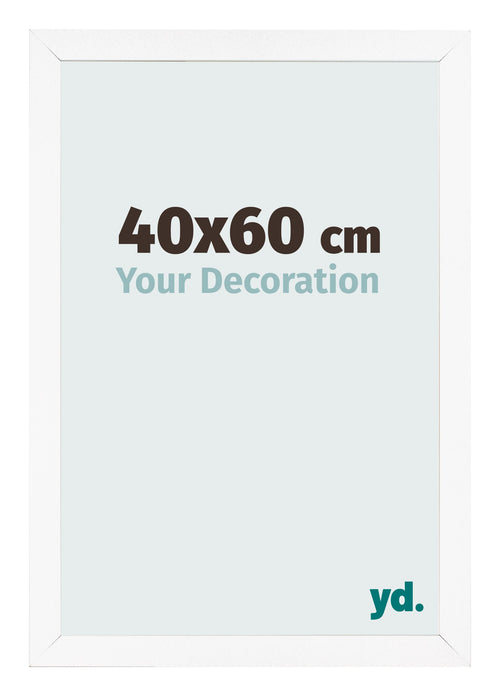 Bilderrahmen 40x60 cm Weiss Matt MDF Bologna Vorne Messe | Yourdecoration.de