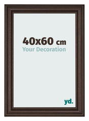 Bilderrahmen 40x60cm Eiche Dunkel MDF Lazio Vorne Messe | Yourdecoration.de