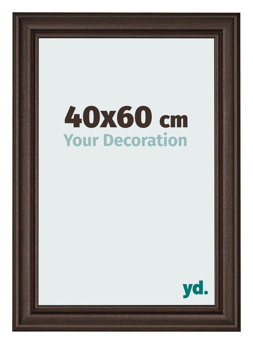 Bilderrahmen 40x60cm Eiche Dunkel MDF Lazio Vorne Messe | Yourdecoration.de