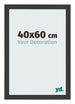 Bilderrahmen 40x60cm Schwarz Gemasert MDF Bologna Vorne Messe | Yourdecoration.de