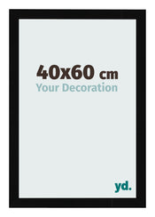 Bilderrahmen 40x60cm Schwarz Hochglanz MDF Bologna Vorne Messe | Yourdecoration.de