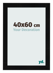 Bilderrahmen 40x60cm Schwarz Silber Poliert MDF Pisa Vorne Messe | Yourdecoration.de