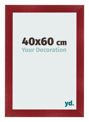 Bilderrahmen 40x60cm Weinrot Gewischt MDF Pisa Vorne Messe | Yourdecoration.de