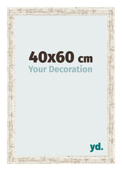 Bilderrahmen 40x60cm Weiß Vintage MDF Bologna Vorne Messe | Yourdecoration.de