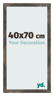 Bilderrahmen 40x70 cm Oxidiertes Metall MDF Bologna Vorne Messe | Yourdecoration.de