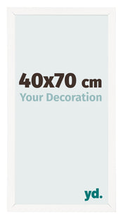 Bilderrahmen 40x70 cm Weiss Hochglanz MDF Bologna Vorne Messe | Yourdecoration.de
