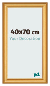 Bilderrahmen 40x70cm Gold Matt MDF Lazio Vorne Messe | Yourdecoration.de