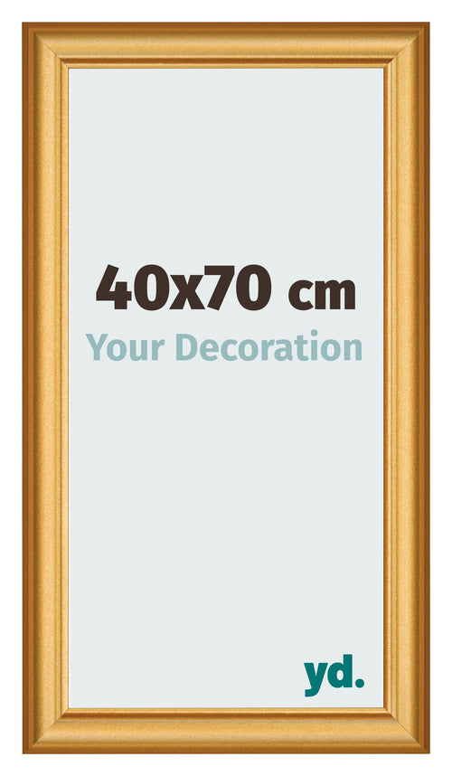 Bilderrahmen 40x70cm Gold Matt MDF Lazio Vorne Messe | Yourdecoration.de
