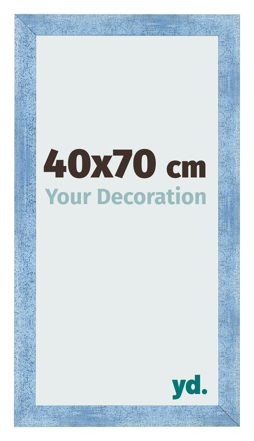 Bilderrahmen 40x70cm Hellblau Gewischt MDF Pisa Vorne Messe | Yourdecoration.de