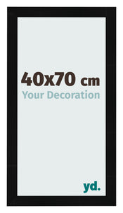 Bilderrahmen 40x70cm Schwarz Silber Poliert MDF Pisa Vorne Messe | Yourdecoration.de