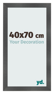 Bilderrahmen 40x70cm Schwarz Silber Poliert MDF Pisa Vorne Messe | Yourdecoration.de
