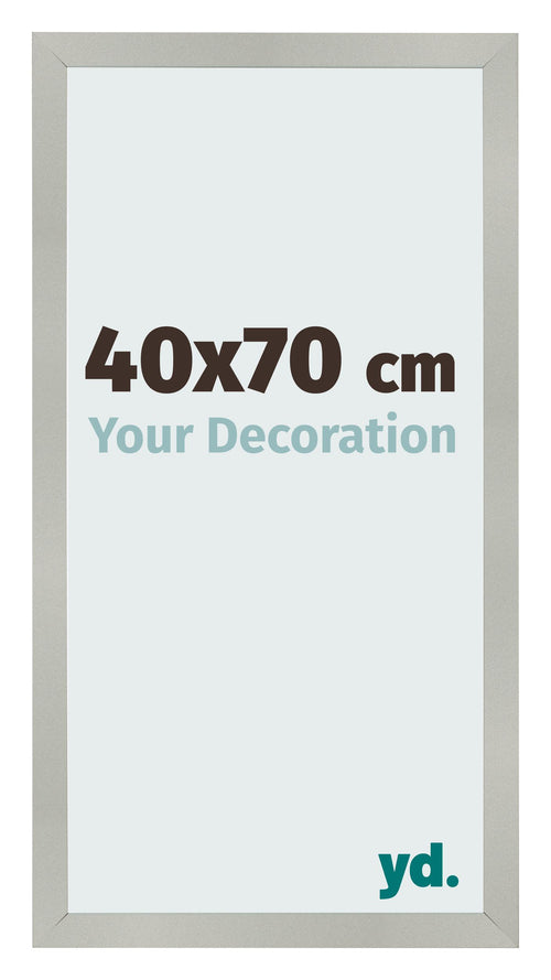 Bilderrahmen 40x70cm Silber Matt MDF Bologna Vorne Messe | Yourdecoration.de