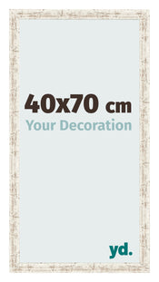 Bilderrahmen 40x70cm Weiß Vintage MDF Bologna Vorne Messe | Yourdecoration.de