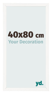 Bilderrahmen 40x80 cm Weiss Hochglanz MDF Bologna Vorne Messe | Yourdecoration.de