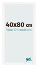 Bilderrahmen 40x80 cm Weiss Hochglanz MDF Bologna Vorne Messe | Yourdecoration.de