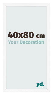 Bilderrahmen 40x80 cm Weiss Matt MDF Bologna Vorne Messe | Yourdecoration.de