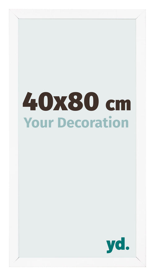 Bilderrahmen 40x80 cm Weiss Matt MDF Bologna Vorne Messe | Yourdecoration.de
