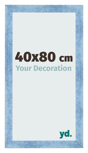 Bilderrahmen 40x80cm Hellblau Gewischt MDF Pisa Vorne Messe | Yourdecoration.de