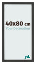 Bilderrahmen 40x80cm Schwarz Gemasert MDF Bologna Vorne Messe | Yourdecoration.de