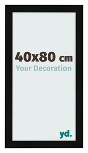 Bilderrahmen 40x80cm Schwarz Silber Poliert MDF Pisa Vorne Messe | Yourdecoration.de
