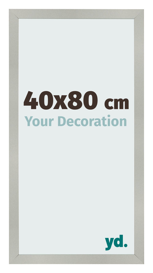Bilderrahmen 40x80cm Silber Matt MDF Bologna Vorne Messe | Yourdecoration.de