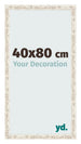 Bilderrahmen 40x80cm Weiß Vintage MDF Bologna Vorne Messe | Yourdecoration.de