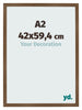 Bilderrahmen 42x59 4 cm A2 Eiche Rustikal MDF Bologna Vorne Messe | Yourdecoration.de