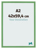 Bilderrahmen 42x59 4 cm A2 Grun MDF Bologna Vorne Messe | Yourdecoration.de