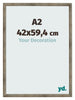 Bilderrahmen 42x59 4 cm A2 Metall Vintage MDF Bologna Vorne Messe | Yourdecoration.de