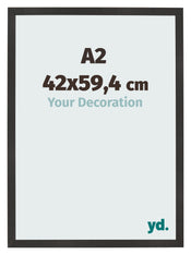Bilderrahmen 42x59 4 cm A2 Schwarz Matt MDF Bologna Vorne Messe | Yourdecoration.de