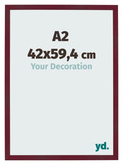Bilderrahmen 42x59 4 cm A2 Weinrot Gewischt MDF Bologna Vorne Messe | Yourdecoration.de
