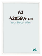 Bilderrahmen 42x59 4 cm A2 Weiss Hochglanz MDF Bologna Vorne Messe | Yourdecoration.de