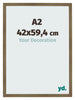 Bilderrahmen 42x59 4cm A2 Bronze Dekor MDF Bologna Vorne Messe | Yourdecoration.de