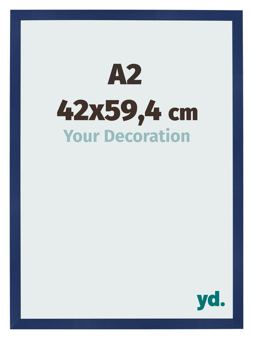 Bilderrahmen 42x59 4cm A2 Dunkelblau Gewischt MDF Bologna Vorne Messe | Yourdecoration.de