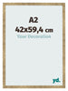 Bilderrahmen 42x59 4cm A2 Gold Antik MDF Bologna Vorne Messe | Yourdecoration.de
