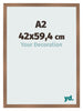 Bilderrahmen 42x59 4cm A2 Kupfer Dekor MDF Bologna Vorne Messe | Yourdecoration.de