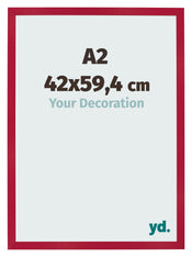 Bilderrahmen 42x59 4cm A2 Rot MDF Bologna Vorne Messe | Yourdecoration.de