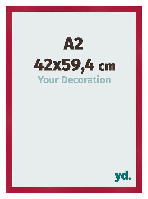 Bilderrahmen 42x59 4cm A2 Rot MDF Bologna Vorne Messe | Yourdecoration.de