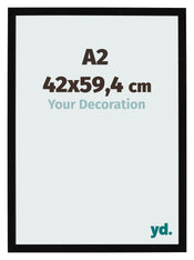 Bilderrahmen 42x59 4cm A2 Schwarz Hochglanz MDF Bologna Vorne Messe | Yourdecoration.de