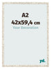 Bilderrahmen 42x59 4cm A2 Weiß Vintage MDF Bologna Vorne Messe | Yourdecoration.de