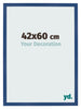 Bilderrahmen 42x60 cm Dunkelblau MDF Bologna Vorne Messe | Yourdecoration.de