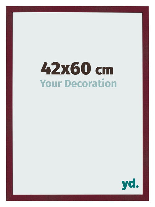 Bilderrahmen 42x60 cm Weinrot Gewischt MDF Bologna Vorne Messe | Yourdecoration.de